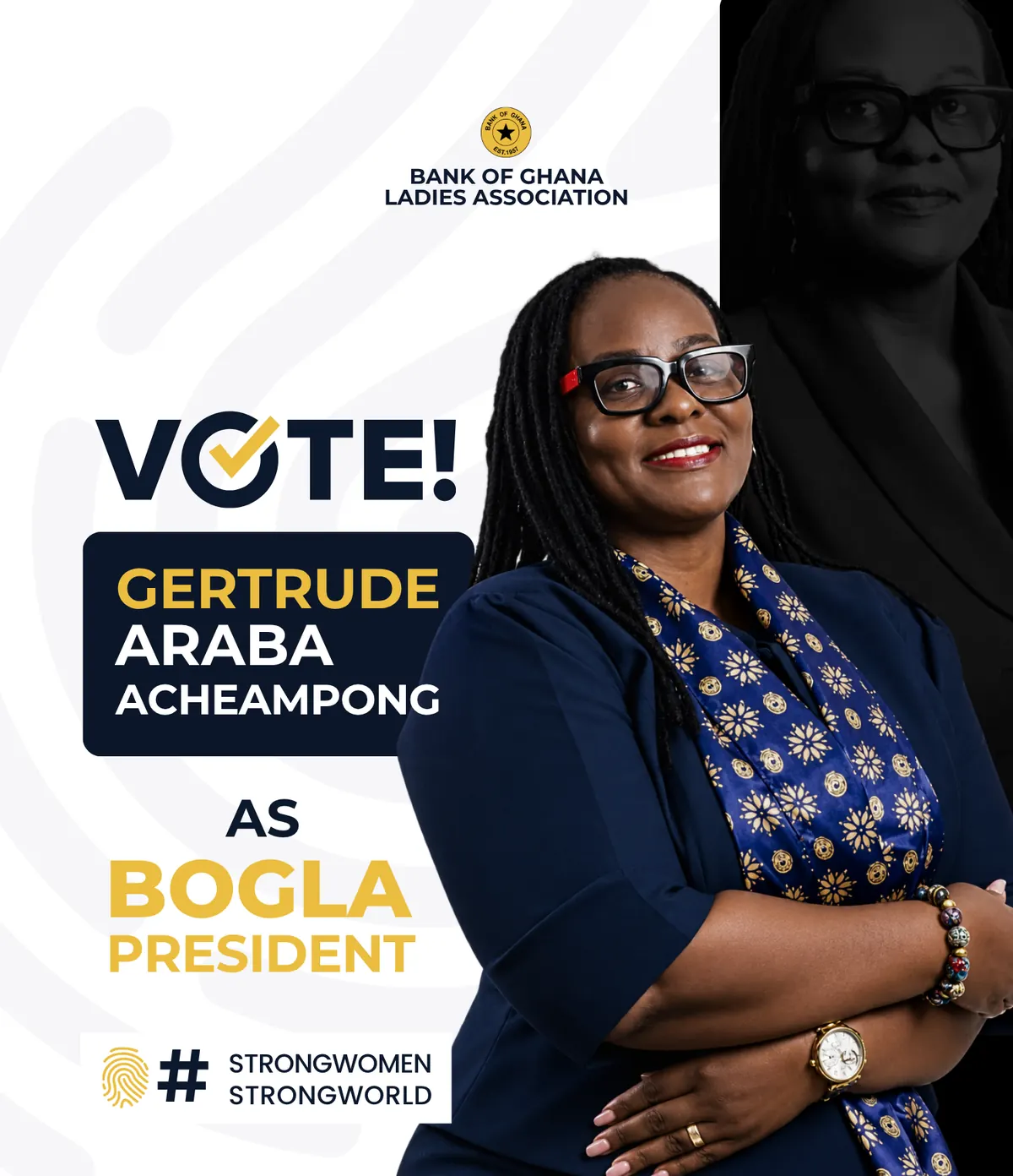 Gertrude Araba Acheampong BOGLA Nominee Flyer — Political Flyer design for Gertrude Araba Acheampong
