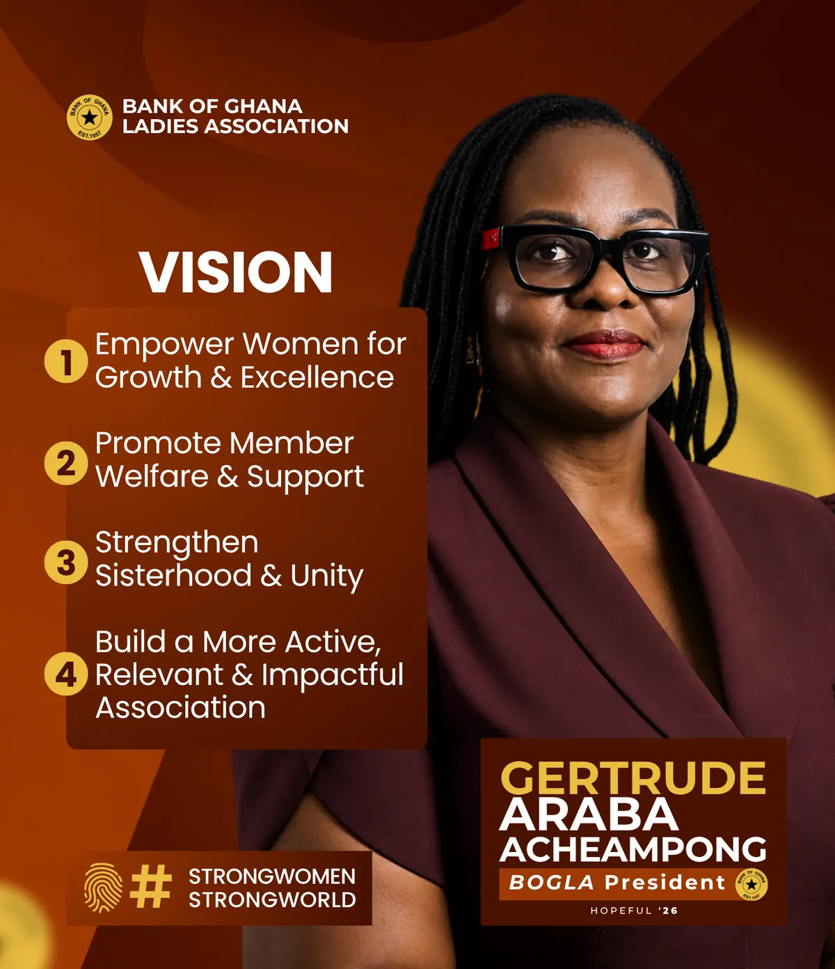 Gertrude Araba Acheampong BOGLA Vision Flyer — Political Flyer design for Gertrude Araba Acheampong