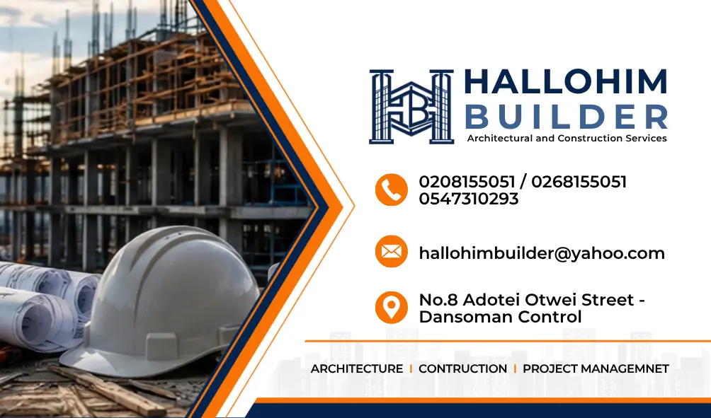 Example of business card design: Hallohim Builder Business Card