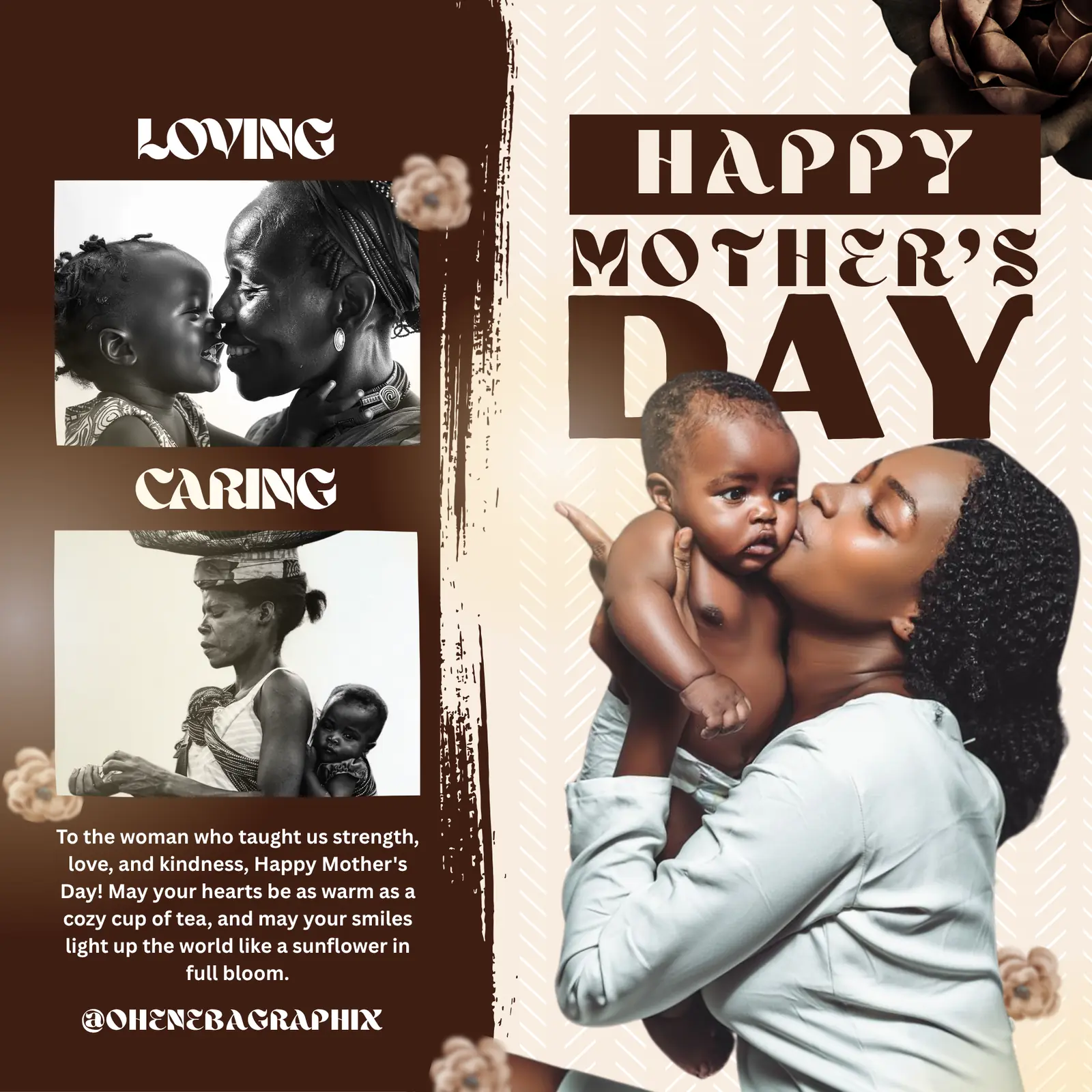 Happy Mother's Day Flyer — Seasonal design for Ohenebagraphix