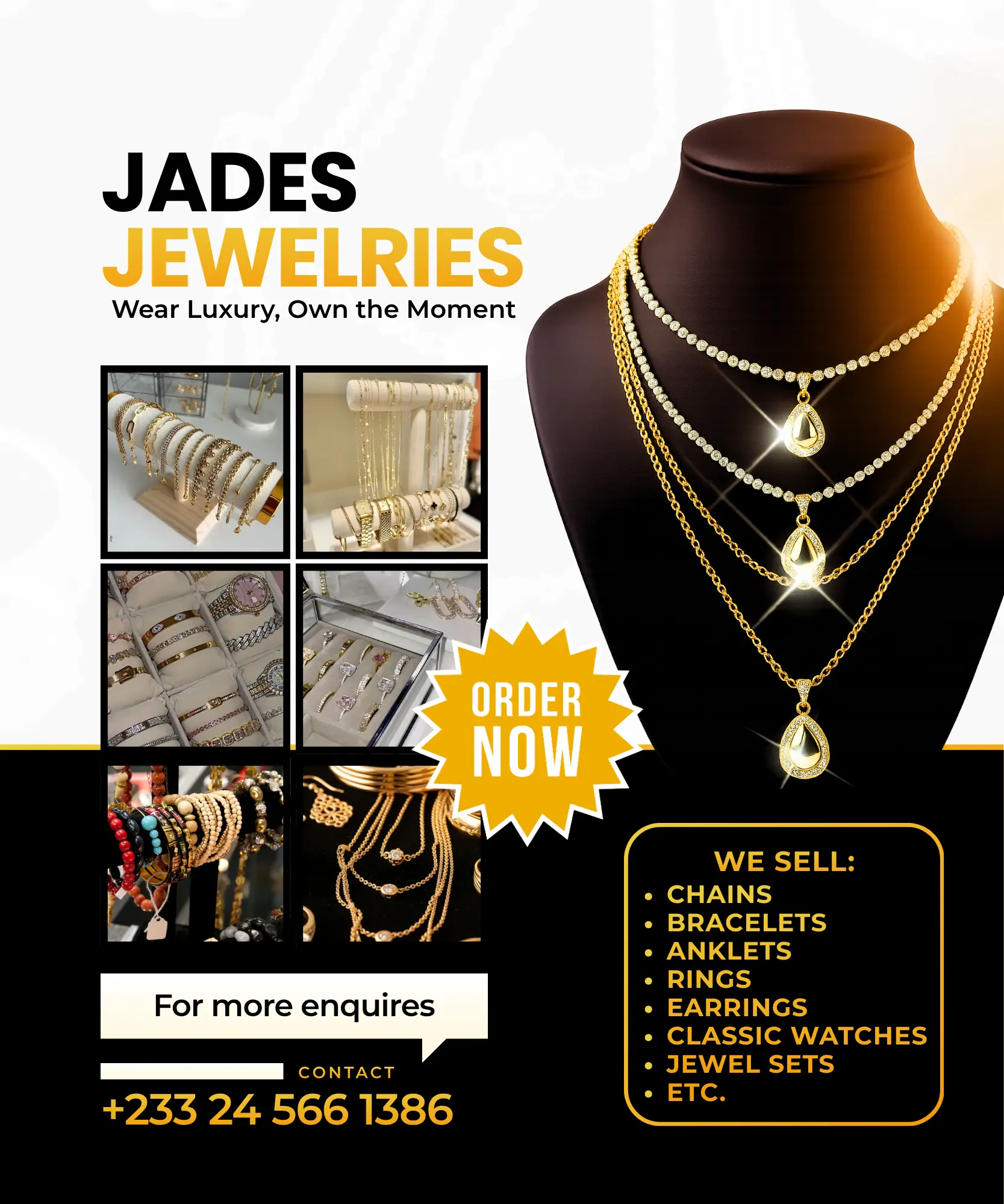 Jades Jewelries — Brand Flyer design for Jades Jewelries