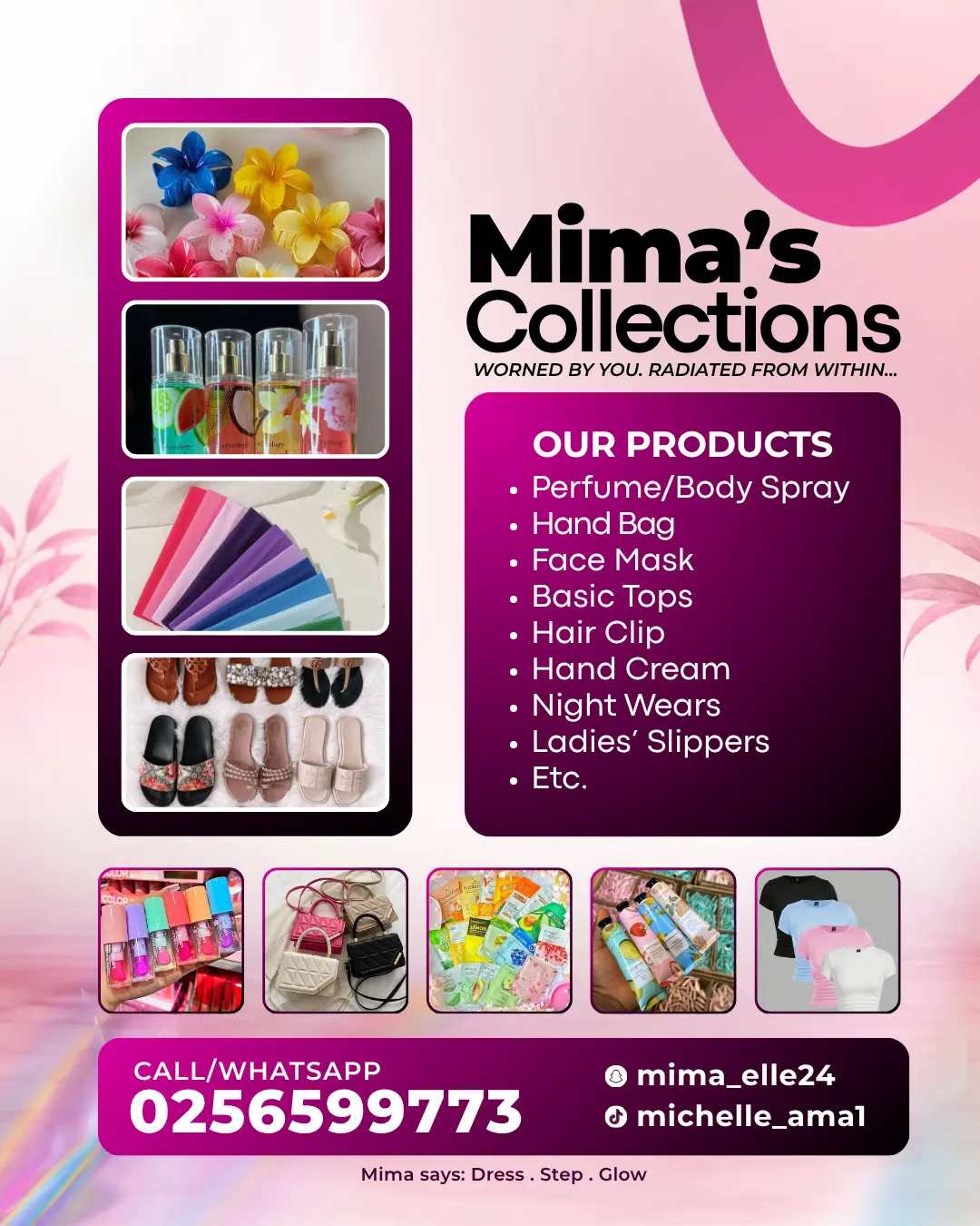 Mima's Collections Flyer — Brand Flyer design for Michelle