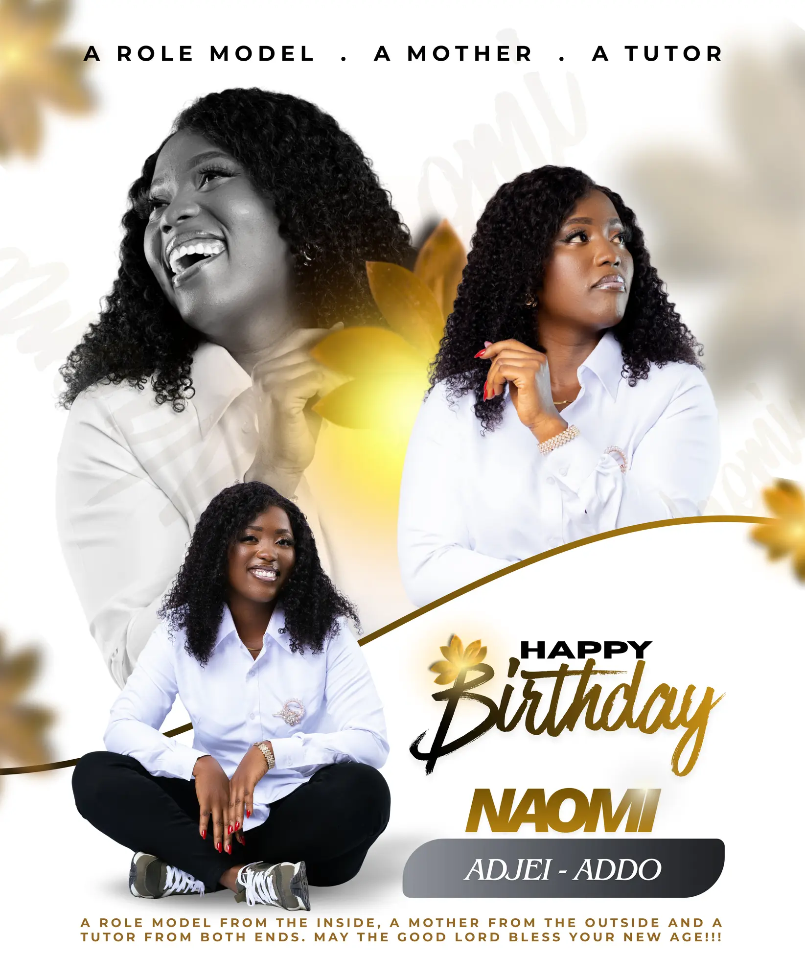 Naomi Adjei-Addo Birthday Flyer — Birthday Design design for Ohenebagraphix