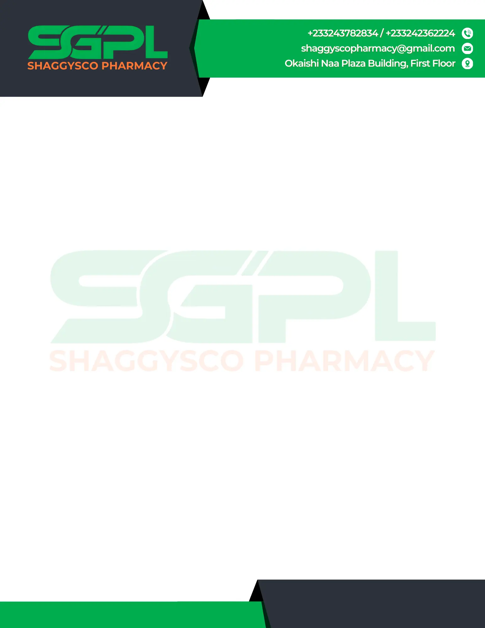 Shaggysco Pharmacy Letterhead — Letterhead design for Shaggysco Pharmacy