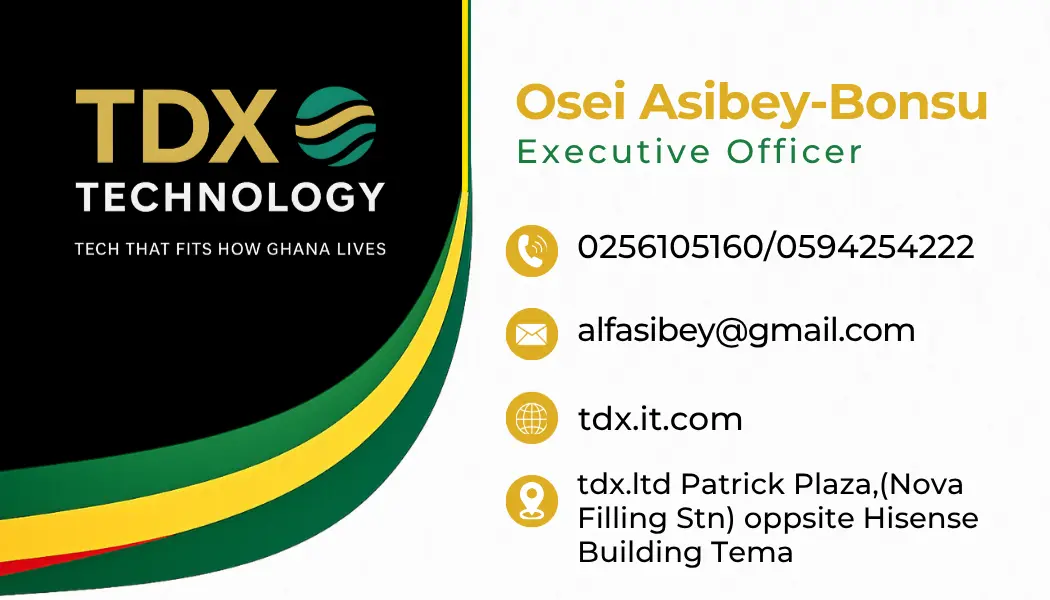 TDX Technology Business Card — Business Card design for TDX Technology